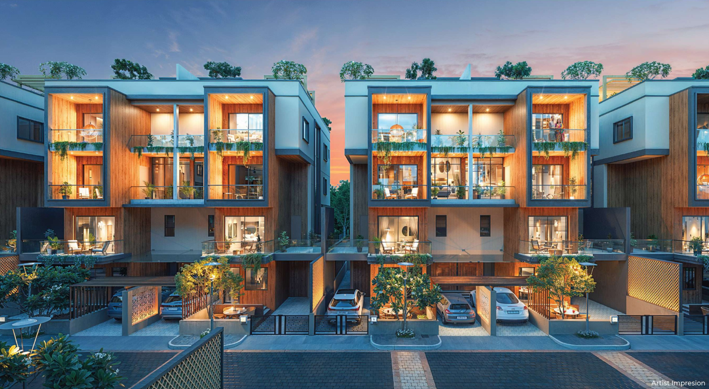 Mangalam Vatika — Evening Facade